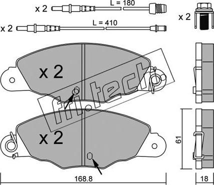 Fri.Tech. 343.0 - Kit pastiglie freno, Freno a disco autozon.pro