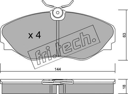 Fri.Tech. 347.0 - Kit pastiglie freno, Freno a disco autozon.pro