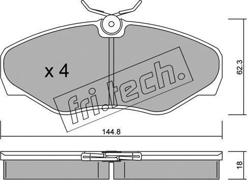 Fri.Tech. 347.2 - Kit pastiglie freno, Freno a disco autozon.pro