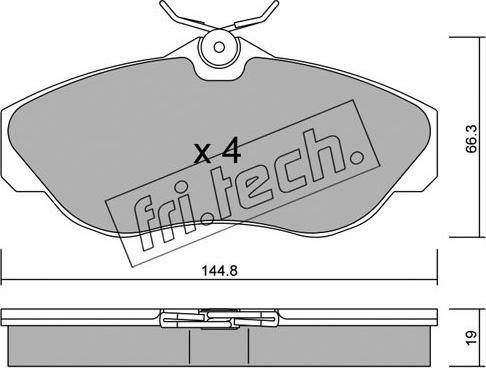 Fri.Tech. 359.0 - Kit pastiglie freno, Freno a disco autozon.pro