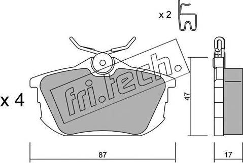 Fri.Tech. 356.0 - Kit pastiglie freno, Freno a disco autozon.pro