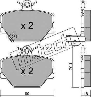 Fri.Tech. 350.0 - Kit pastiglie freno, Freno a disco autozon.pro