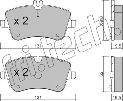 Fri.Tech. 351.0 - Kit pastiglie freno, Freno a disco autozon.pro