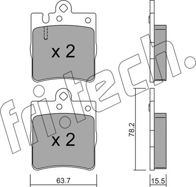 Fri.Tech. 353.0 - Kit pastiglie freno, Freno a disco autozon.pro