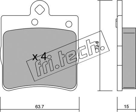 Fri.Tech. 352.0 - Kit pastiglie freno, Freno a disco autozon.pro