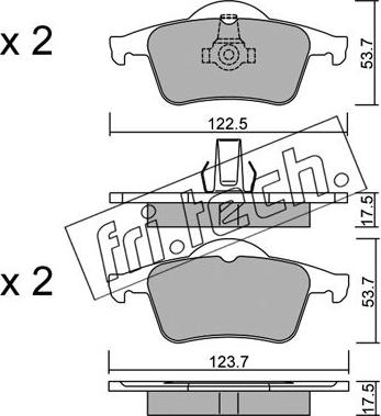 Fri.Tech. 357.0 - Kit pastiglie freno, Freno a disco autozon.pro