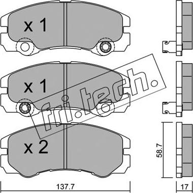 Fri.Tech. 366.1 - Kit pastiglie freno, Freno a disco autozon.pro