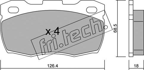 Fri.Tech. 361.0 - Kit pastiglie freno, Freno a disco autozon.pro