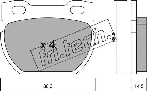 Fri.Tech. 363.0 - Kit pastiglie freno, Freno a disco autozon.pro