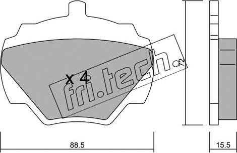 Fri.Tech. 362.0 - Kit pastiglie freno, Freno a disco autozon.pro