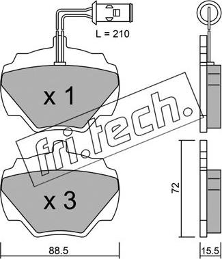 Fri.Tech. 362.1 - Kit pastiglie freno, Freno a disco autozon.pro