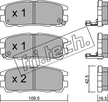 Fri.Tech. 367.0 - Kit pastiglie freno, Freno a disco autozon.pro