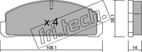 Fri.Tech. 309.0 - Kit pastiglie freno, Freno a disco autozon.pro