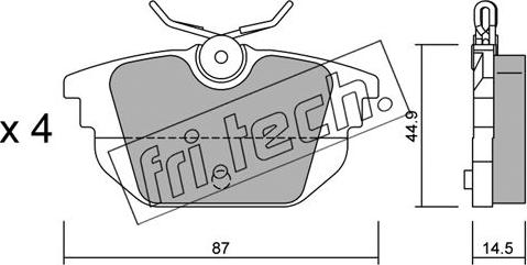 Fri.Tech. 308.0 - Kit pastiglie freno, Freno a disco autozon.pro