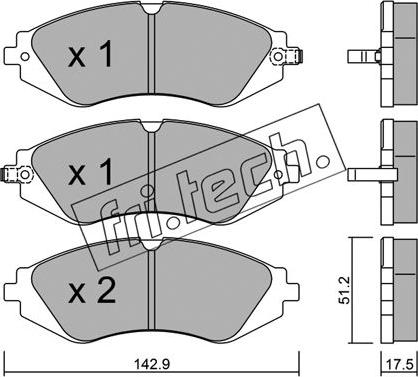 Fri.Tech. 303.0 - Kit pastiglie freno, Freno a disco autozon.pro