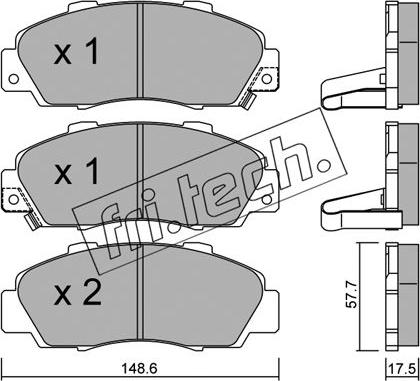 Fri.Tech. 307.0 - Kit pastiglie freno, Freno a disco autozon.pro