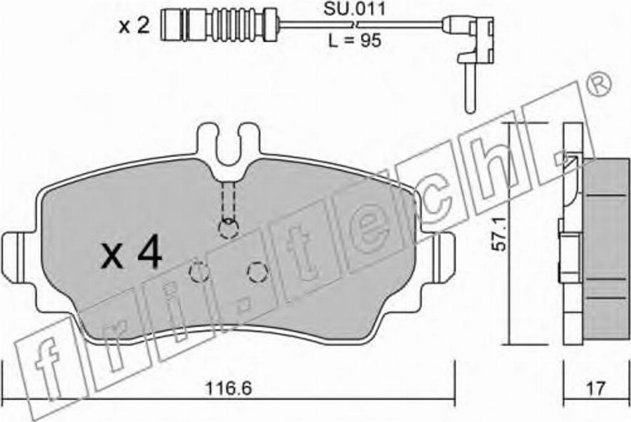 Fri.Tech. 3190W - Kit pastiglie freno, Freno a disco autozon.pro