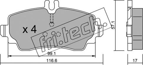 Fri.Tech. 319.0 - Kit pastiglie freno, Freno a disco autozon.pro