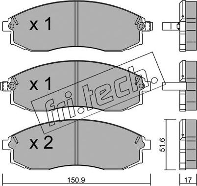 Fri.Tech. 315.0 - Kit pastiglie freno, Freno a disco autozon.pro