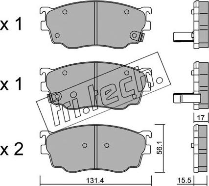 Fri.Tech. 310.0 - Kit pastiglie freno, Freno a disco autozon.pro