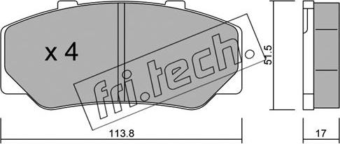 Fri.Tech. 317.0 - Kit pastiglie freno, Freno a disco autozon.pro