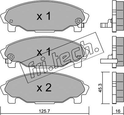 Fri.Tech. 388.0 - Kit pastiglie freno, Freno a disco autozon.pro