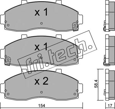 Fri.Tech. 382.0 - Kit pastiglie freno, Freno a disco autozon.pro