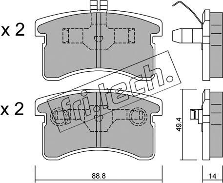 Fri.Tech. 387.0 - Kit pastiglie freno, Freno a disco autozon.pro