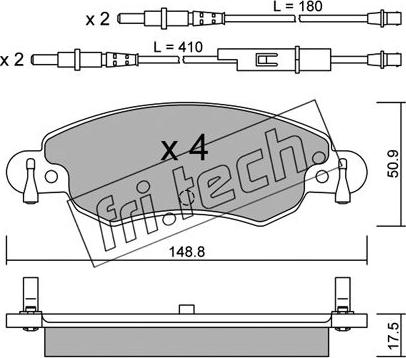 Fri.Tech. 339.0 - Kit pastiglie freno, Freno a disco autozon.pro