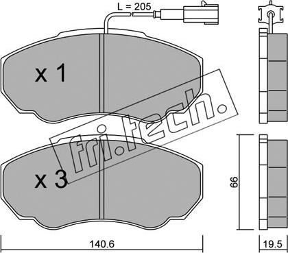 Fri.Tech. 334.0 - Kit pastiglie freno, Freno a disco autozon.pro