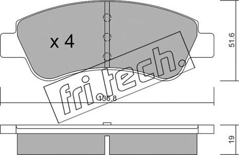 Fri.Tech. 336.0 - Kit pastiglie freno, Freno a disco autozon.pro