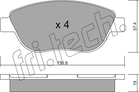 Fri.Tech. 331.1 - Kit pastiglie freno, Freno a disco autozon.pro