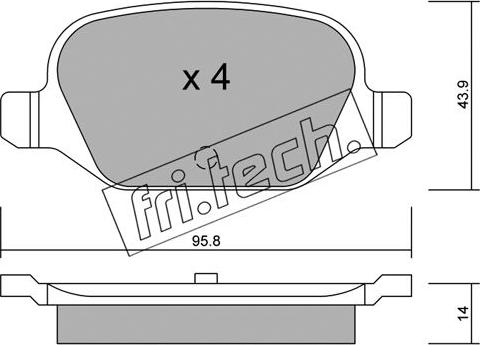 Fri.Tech. 333.0 - Kit pastiglie freno, Freno a disco autozon.pro