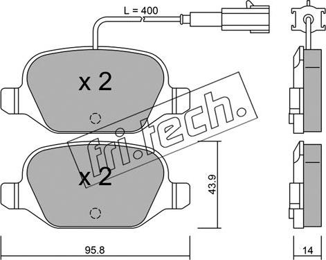 Fri.Tech. 333.3 - Kit pastiglie freno, Freno a disco autozon.pro