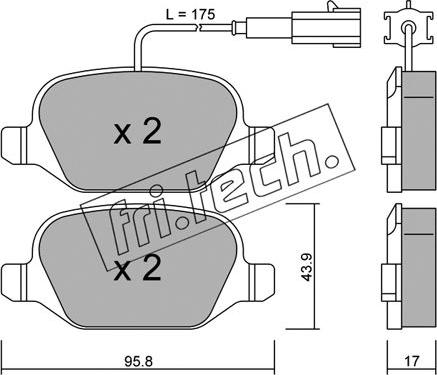 Fri.Tech. 333.2 - Kit pastiglie freno, Freno a disco autozon.pro