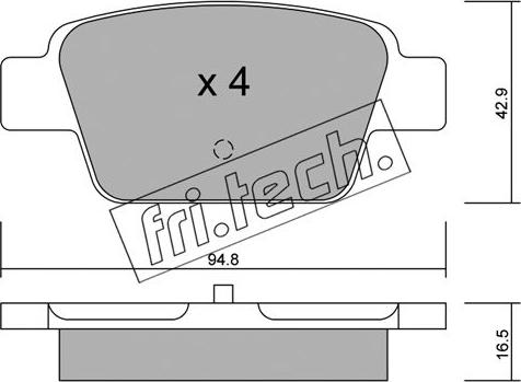 Fri.Tech. 332.0 - Kit pastiglie freno, Freno a disco autozon.pro