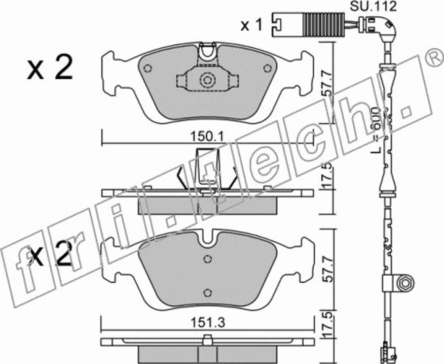 Fri.Tech. 321.0W - Kit pastiglie freno, Freno a disco autozon.pro