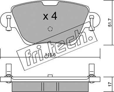 Fri.Tech. 328.0 - Kit pastiglie freno, Freno a disco autozon.pro