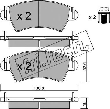 Fri.Tech. 322.0 - Kit pastiglie freno, Freno a disco autozon.pro