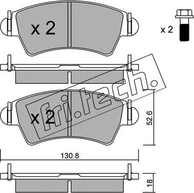 Fri.Tech. 322.1 - Kit pastiglie freno, Freno a disco autozon.pro