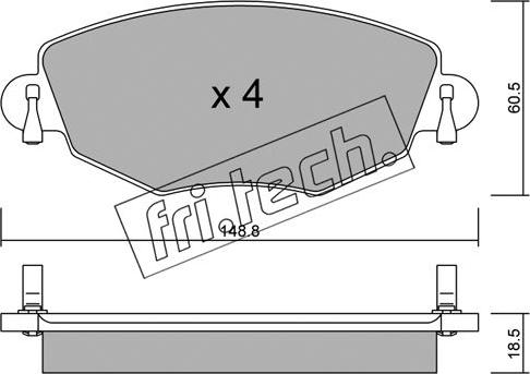 Fri.Tech. 327.0 - Kit pastiglie freno, Freno a disco autozon.pro