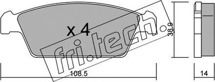 Fri.Tech. 376.0 - Kit pastiglie freno, Freno a disco autozon.pro