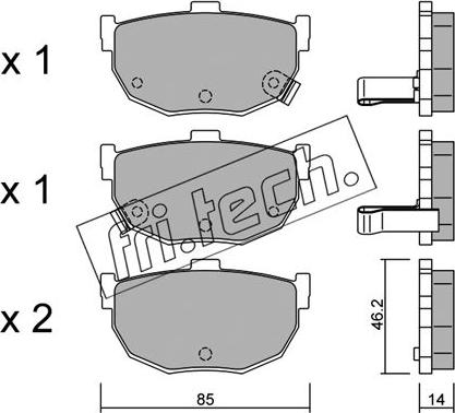 Fri.Tech. 371.0 - Kit pastiglie freno, Freno a disco autozon.pro