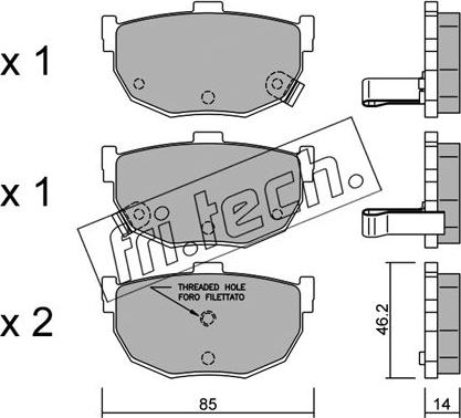 Fri.Tech. 371.1 - Kit pastiglie freno, Freno a disco autozon.pro