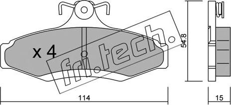 Fri.Tech. 378.0 - Kit pastiglie freno, Freno a disco autozon.pro