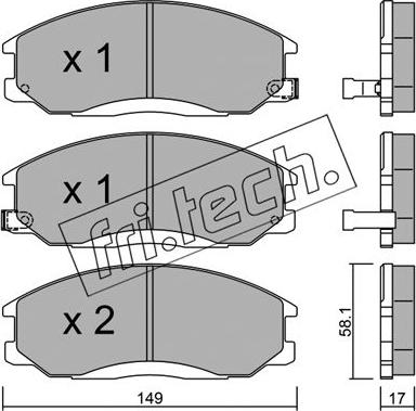 Fri.Tech. 373.0 - Kit pastiglie freno, Freno a disco autozon.pro