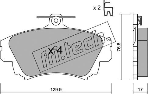 Fri.Tech. 295.0 - Kit pastiglie freno, Freno a disco autozon.pro