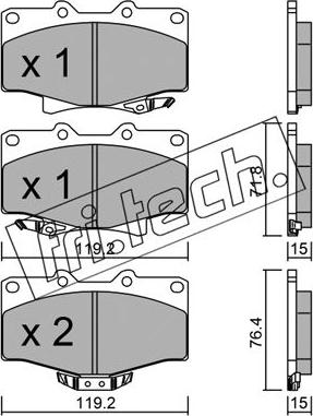 Fri.Tech. 291.0 - Kit pastiglie freno, Freno a disco autozon.pro