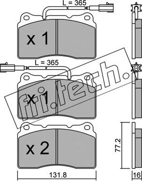 Fri.Tech. 297.4 - Kit pastiglie freno, Freno a disco autozon.pro