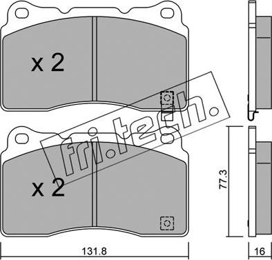 Fri.Tech. 297.5 - Kit pastiglie freno, Freno a disco autozon.pro